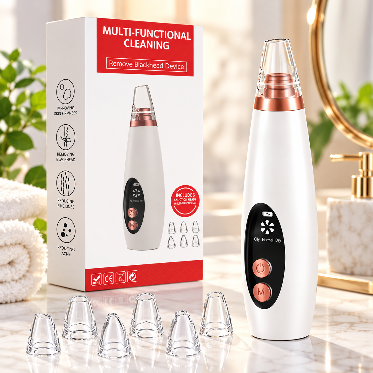Rechargeable Electric Black Head Remover Device