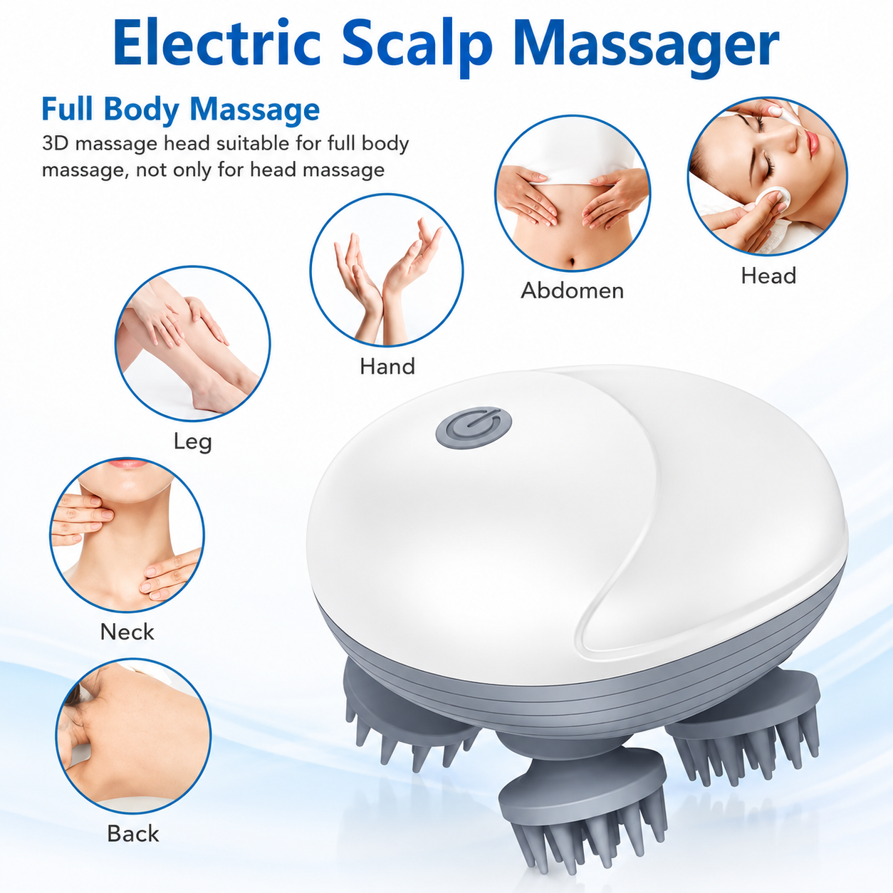 Electric Scalp Massager with Red Light Therapy